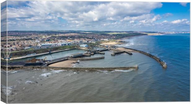 Seaham Marina and Harbour Canvas Print by Apollo Aerial Photography