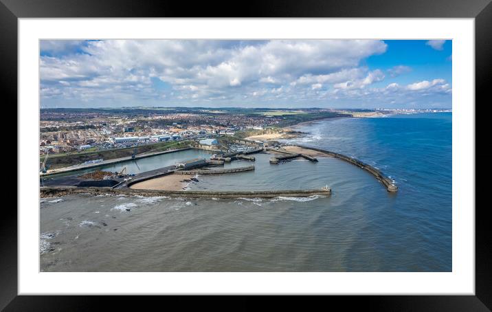 Seaham Marina and Harbour Framed Mounted Print by Apollo Aerial Photography