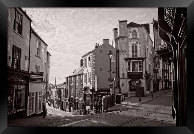 Timeless Charm Durham City Intersection Framed Print by Rob Cole