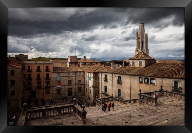 Old Town of Girona Framed Print by Artur Bogacki