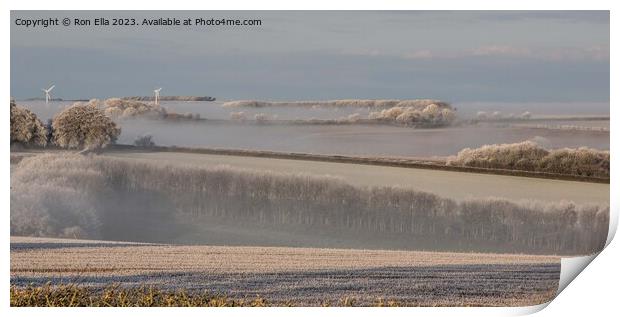 A Misty Morning in North Yorkshire Print by Ron Ella