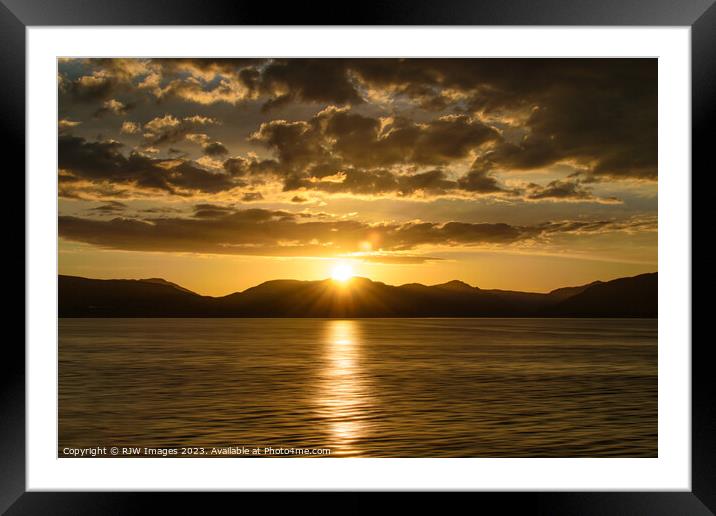 Golden Hour in Argyll Framed Mounted Print by RJW Images