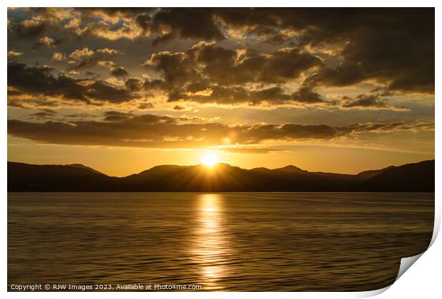 Golden Hour in Argyll Print by RJW Images