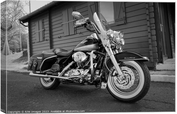 Harley Davidson Road King Canvas Print by RJW Images
