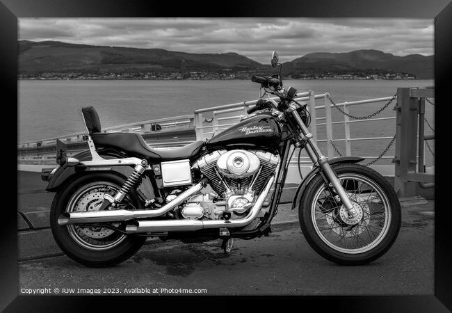 Harley Davidson Dyna Framed Print by RJW Images