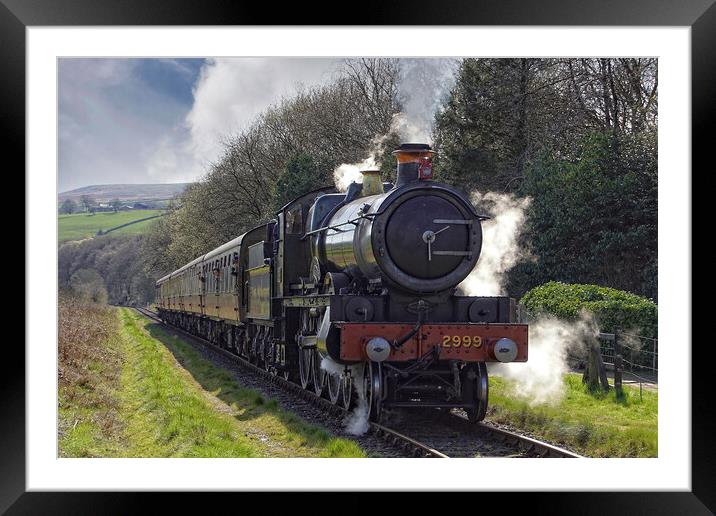 Steam locomotive 2999 Lady Of Legend Framed Mounted Print by David Birchall