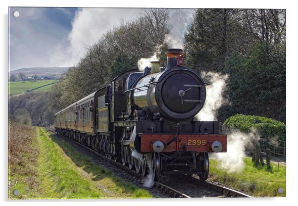 Steam locomotive 2999 Lady Of Legend Acrylic by David Birchall