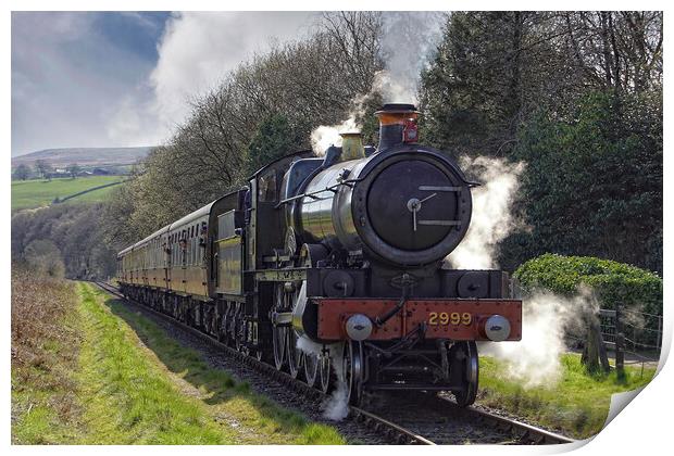 Steam locomotive 2999 Lady Of Legend Print by David Birchall