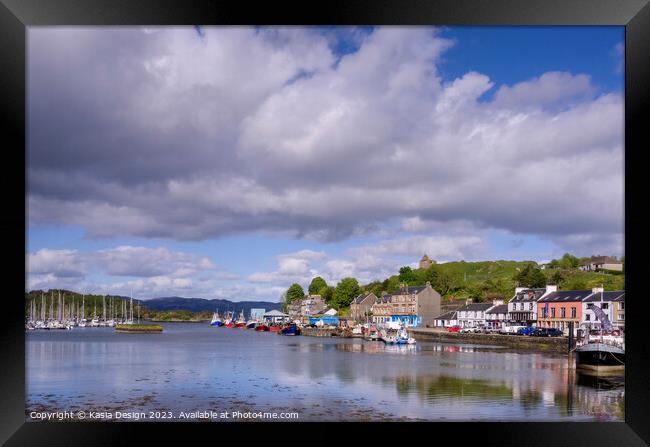 Pretty Tarbert Harbour on Loch Fyne Framed Print by Kasia Design