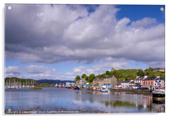 Pretty Tarbert Harbour on Loch Fyne Acrylic by Kasia Design