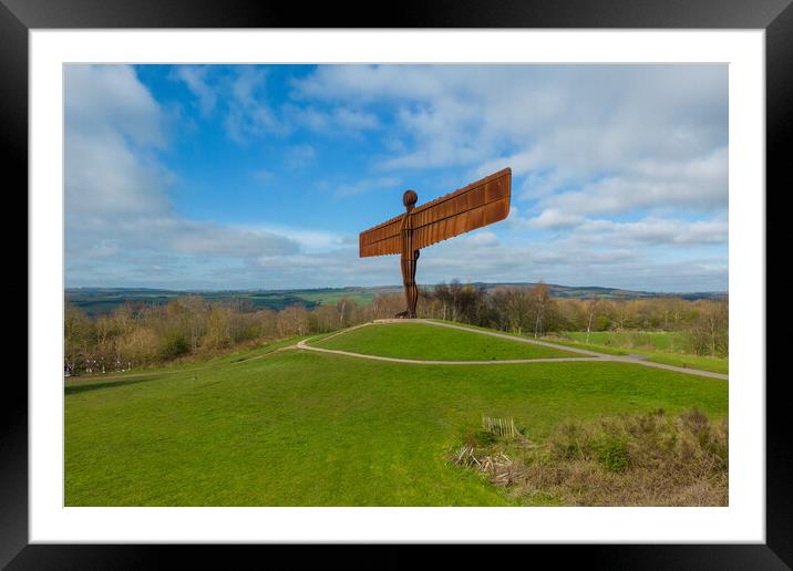 The Angel of the North Framed Mounted Print by Apollo Aerial Photography