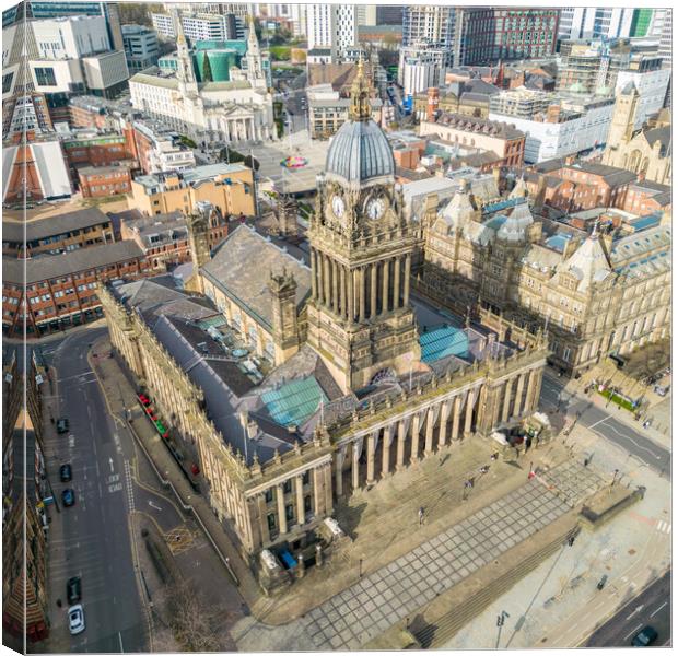 Leeds Town Hall From Above Canvas Print by Apollo Aerial Photography