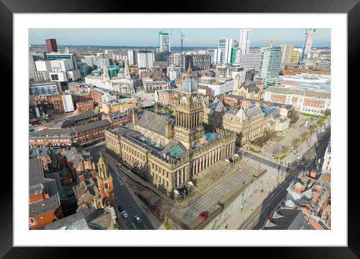 Leeds Town Hall Framed Mounted Print by Apollo Aerial Photography