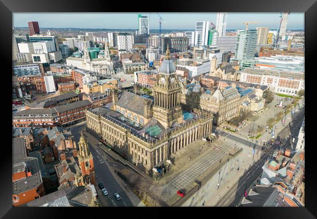 Leeds Town Hall Framed Print by Apollo Aerial Photography