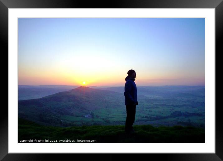 Sunrise over the Peak District Framed Mounted Print by john hill