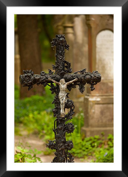 Cemetary Framed Mounted Print by Thomas Schaeffer