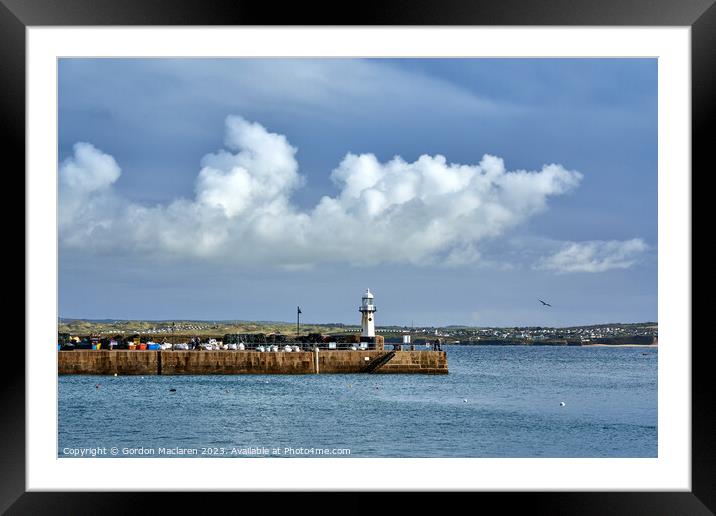 Smeaton's Pier Lighthouse, St. Ives, Cornwall Framed Mounted Print by Gordon Maclaren