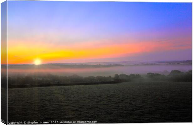 Enchanting Cornish Sunrise Canvas Print by Stephen Hamer