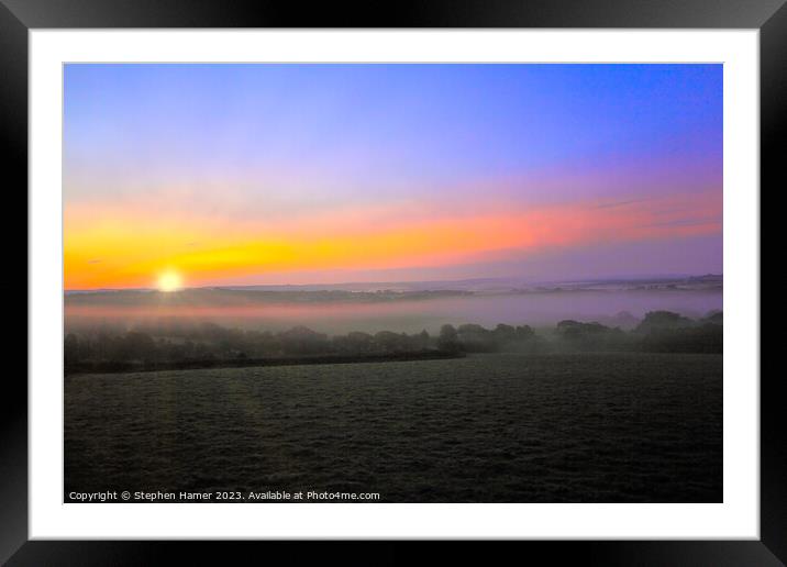 Enchanting Cornish Sunrise Framed Mounted Print by Stephen Hamer