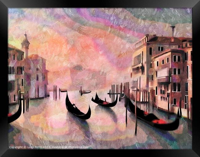 Venices Majestic Grand Canal Framed Print by Luigi Petro