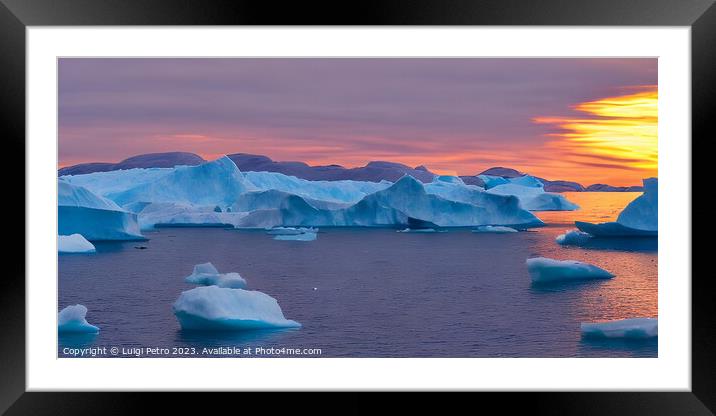 Frozen Beauty in Antarctica Framed Mounted Print by Luigi Petro