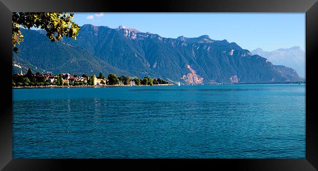 Lake Geneva View from Vevey Framed Print by Jeremy Hayden
