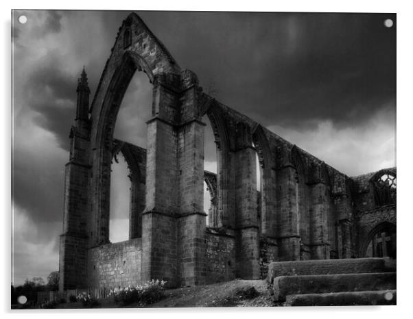 Bolton Abbey under a Stormy Sky Acrylic by Glen Allen