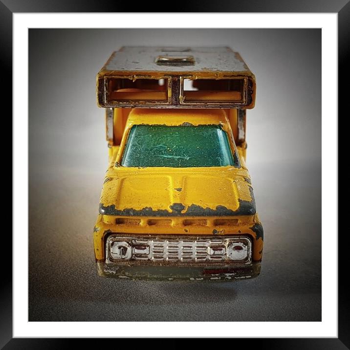1967 Husky Ford F350 Camper No 35a Framed Mounted Print by Lowercase b Studio 
