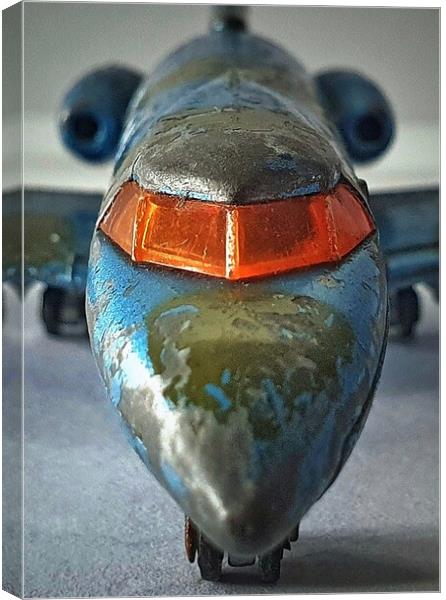 1970 Dinky Toys Hawker Siddeley 125 No 723 Canvas Print by Lowercase b Studio 