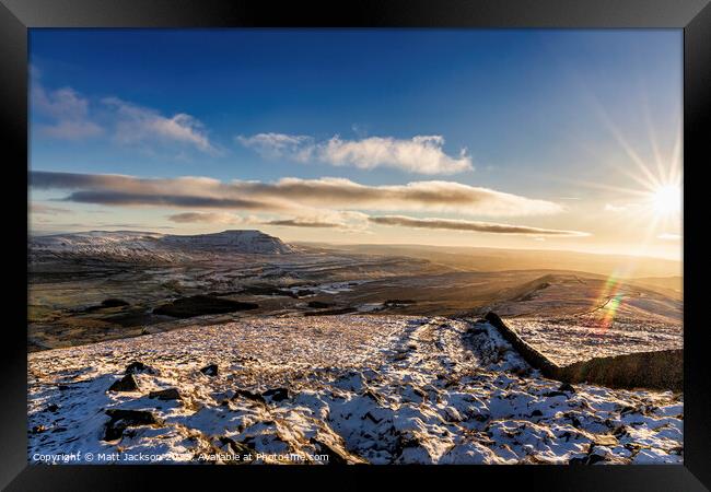 Sunset on Whernside Framed Print by Matt Jackson