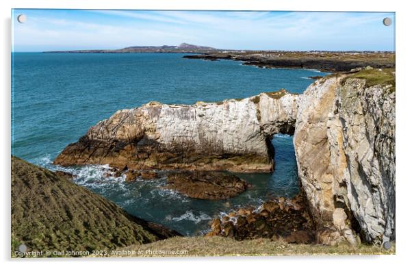 walking the Anglesey Coastal Path - Trearddur Bay to Rhoscolyn  Acrylic by Gail Johnson