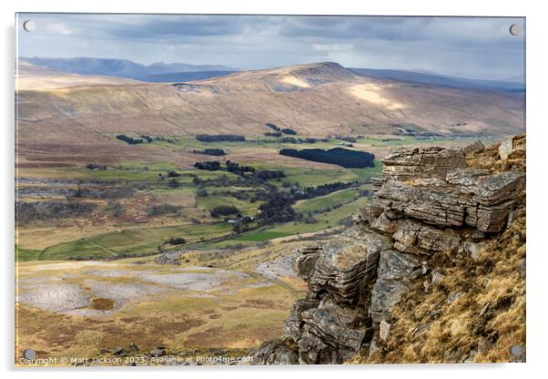 The view of Whernside from Ingleborough Acrylic by Matt Jackson