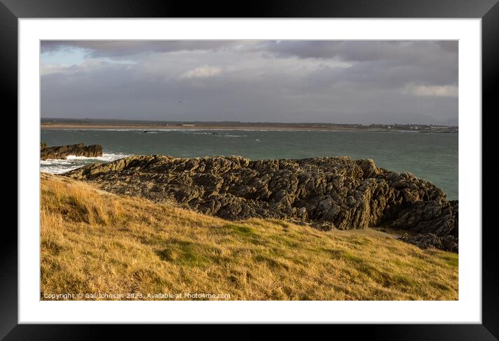 Walking around the rhoscolyn headland Isle of Anglesey  Framed Mounted Print by Gail Johnson