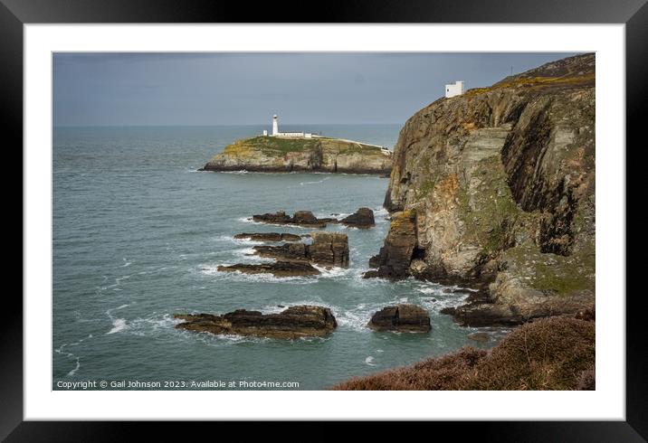 South Stack Lighthouse isle of Anglesey North Wales Framed Mounted Print by Gail Johnson