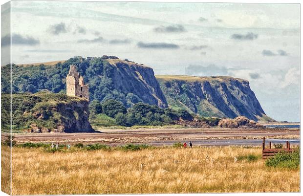 Greenan castle, Ayr, Scotland Canvas Print by Allan Durward Photography