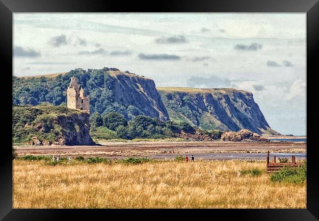 Greenan castle, Ayr, Scotland Framed Print by Allan Durward Photography