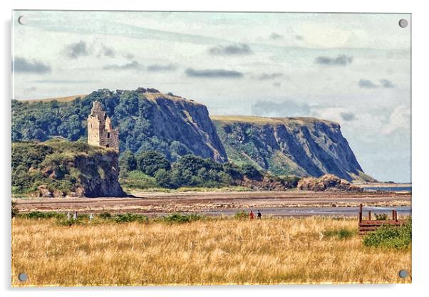 Greenan castle, Ayr, Scotland Acrylic by Allan Durward Photography