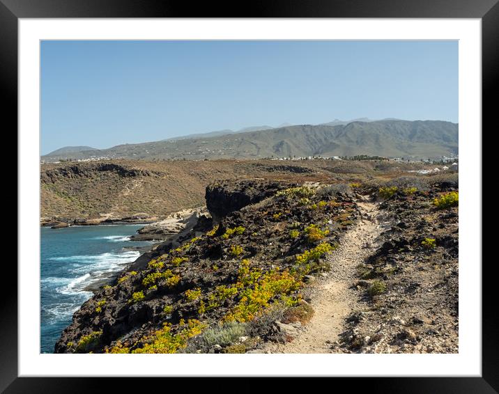 Coastal path at Tenerife Framed Mounted Print by Tony Twyman