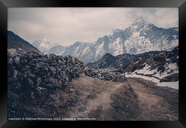 Himalayian Mountain Trail Framed Print by Matthew McCormack