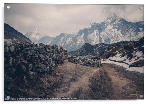 Himalayian Mountain Trail Acrylic by Matthew McCormack