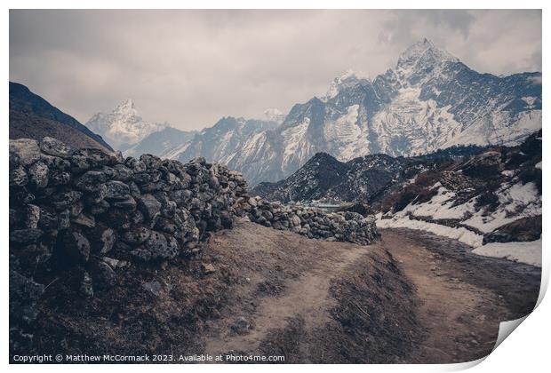 Himalayian Mountain Trail Print by Matthew McCormack