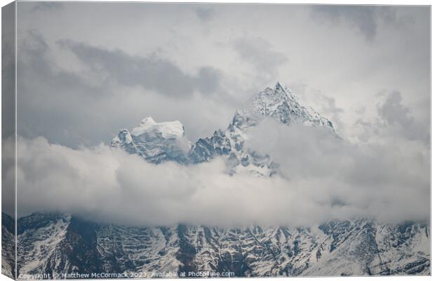 Mountain Peak in Cloud Canvas Print by Matthew McCormack