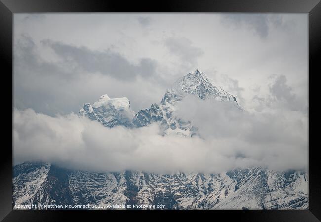 Mountain Peak in Cloud Framed Print by Matthew McCormack