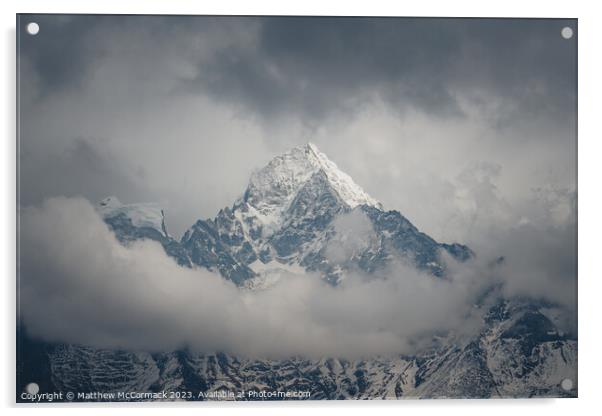 Mountain Peak in Cloud Acrylic by Matthew McCormack