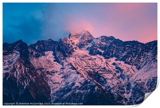 Mountain Peak Print by Matthew McCormack