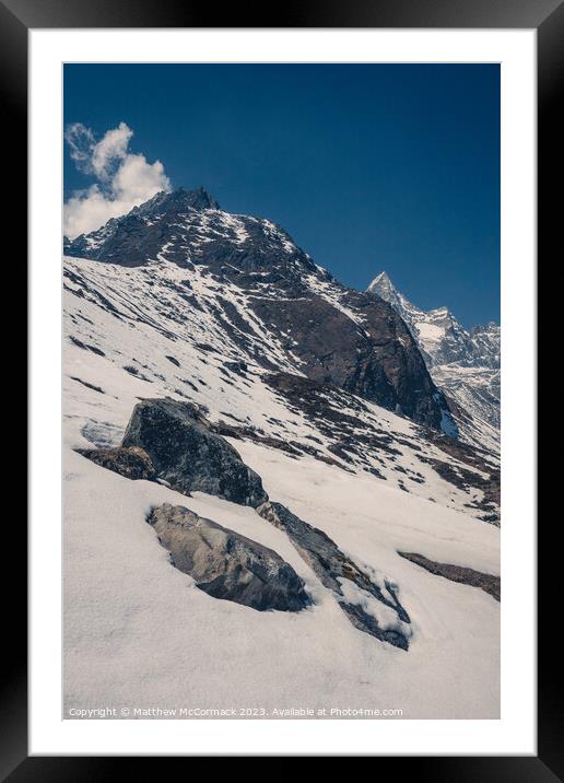 Snow Slope Moutain Framed Mounted Print by Matthew McCormack