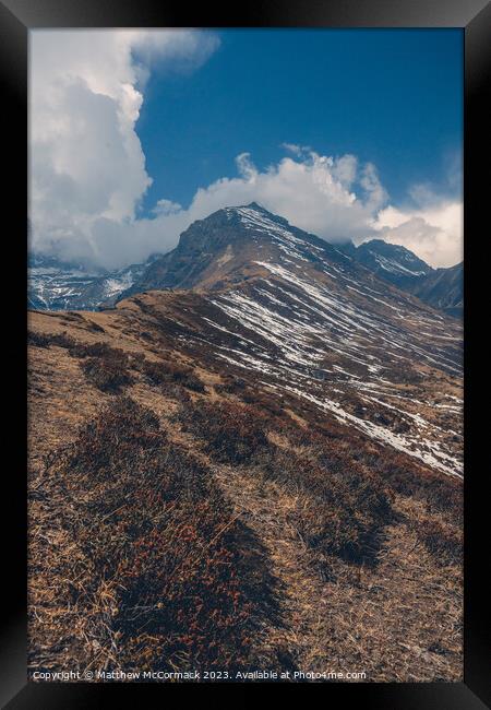 Mountain Slope Framed Print by Matthew McCormack
