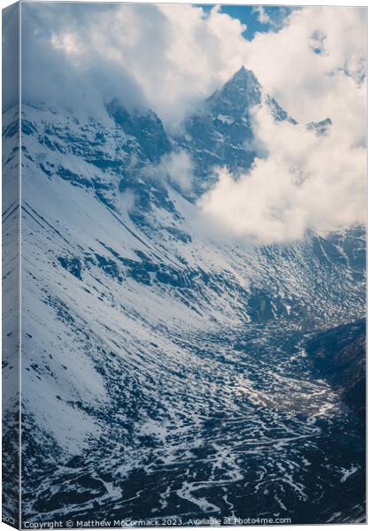Mountain Peak and Valley Canvas Print by Matthew McCormack