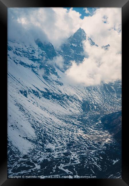 Mountain Peak and Valley Framed Print by Matthew McCormack