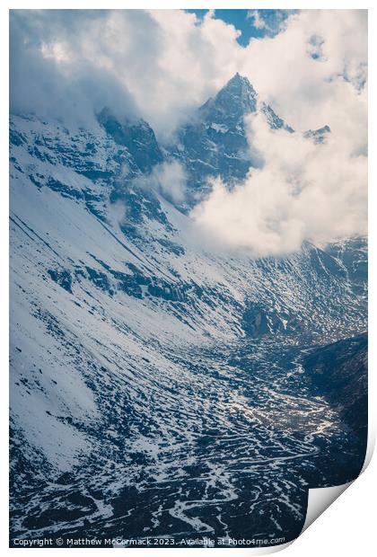 Mountain Peak and Valley Print by Matthew McCormack